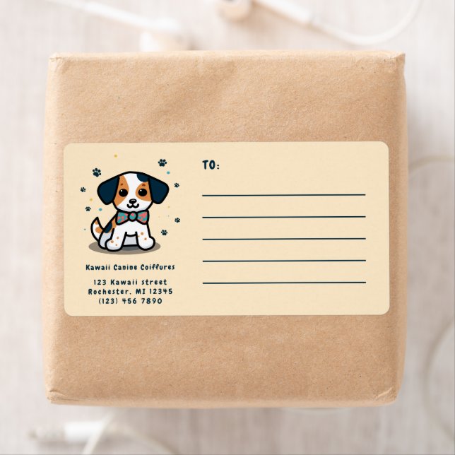 Etiqueta Envío de perros Kawaii/ Chibi (In situ)