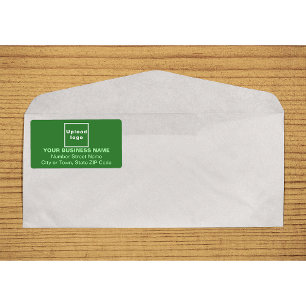 Etiqueta Envío Empresarial Monocromo Verde Centrado