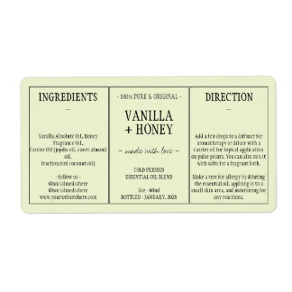 Etiqueta envoltura de botella cosmética verde de Aceite Ese