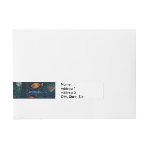 Etiqueta Envolvente De Dirección Arte gráfico de pintura abstracta Magia de peces d