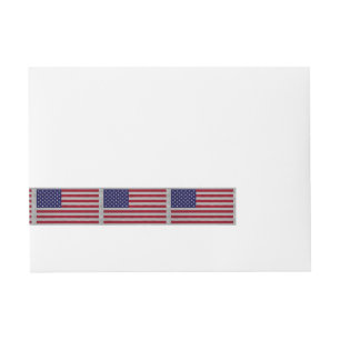 Etiqueta Envolvente De Dirección Bandera de Estados Unidos en decoración de estilo 
