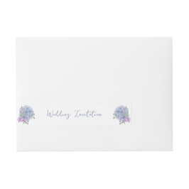 Etiqueta Envolvente De Dirección Boda romántico de color azul turbio