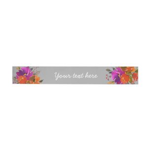 Etiqueta Envolvente De Dirección boho floral, Wrap Around Address Labels