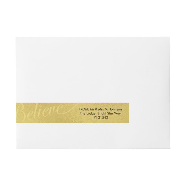 Etiqueta Envolvente De Dirección Crea - la vuelta (Anverso)