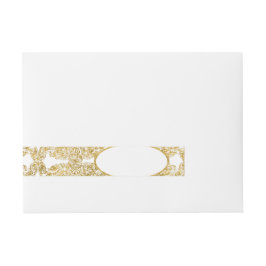 Etiqueta Envolvente De Dirección Elegante dirección de correo electrónico Monograma