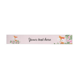 Etiqueta Envolvente De Dirección Fox boho floral, Wrap Around Address Labels