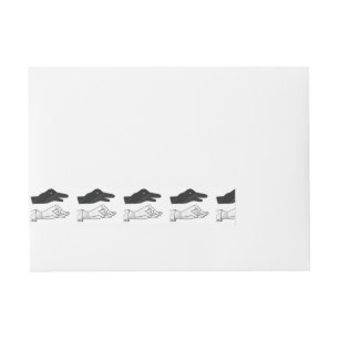 Etiqueta Envolvente De Dirección Hand Silhouette Duck