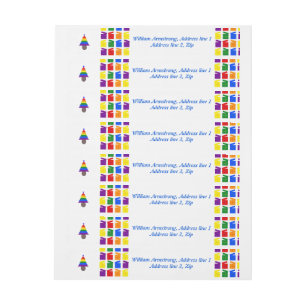 Etiqueta Envolvente De Dirección Hombres gay arcoiris árbol de Navidad y presenta P