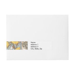 Etiqueta Envolvente De Dirección ilustración de arte de amapola flor amarilla