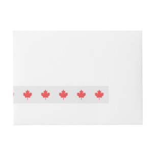 Etiqueta Envolvente De Dirección Knit Style Maple Leaf Knitting Motif