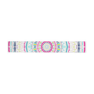 Etiqueta Envolvente De Dirección mandala colorido