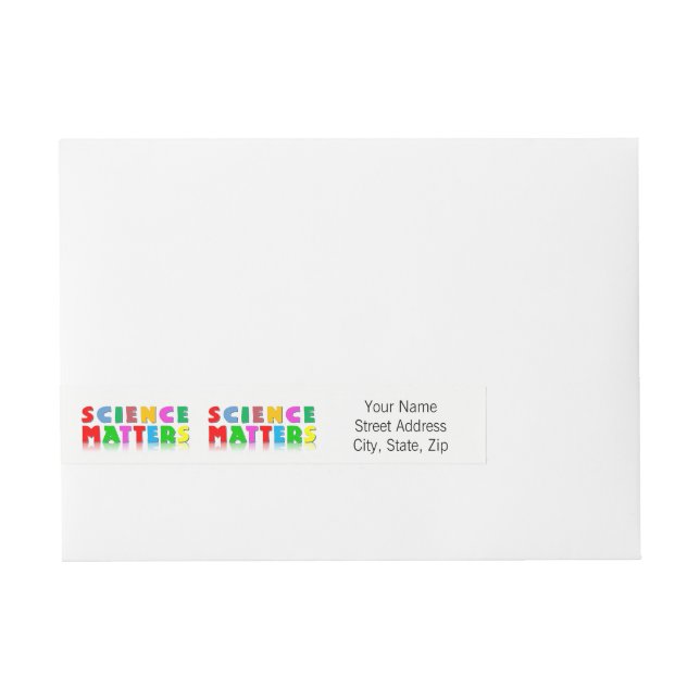 Etiqueta Envolvente De Dirección Materias de la ciencia (Anverso)