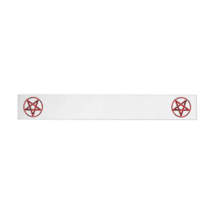 Etiqueta Envolvente De Dirección Pentagram del diablo Rojo