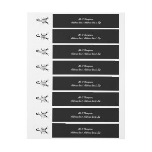 Etiqueta Envolvente De Dirección Personalizado de signo de estrella de escorpión ne