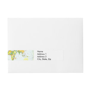 Etiqueta Envolvente De Dirección Póster de Atlas Mapa Mundial Político: Decoración 