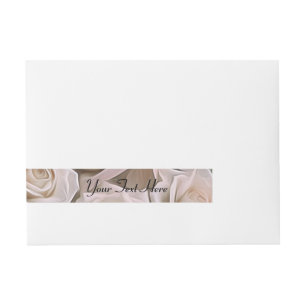 Etiqueta Envolvente De Dirección Rosa Floral Elegante Invitación Personalizada Shab