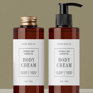 Etiqueta envolvente para botella cosmética simple