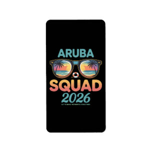 Etiqueta Equipo de Aruba 2026 Retro