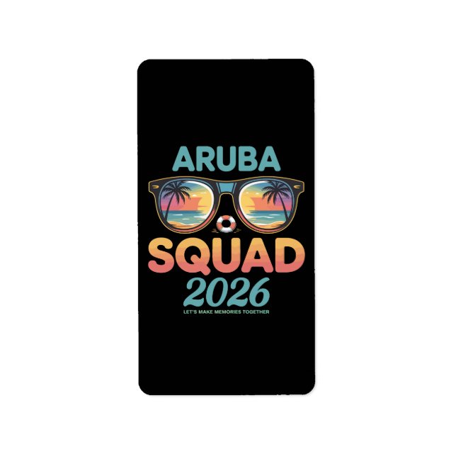 Etiqueta Equipo de Aruba 2026 Retro (Frente)
