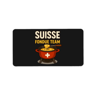 Etiqueta Equipo de Fondue Suiza