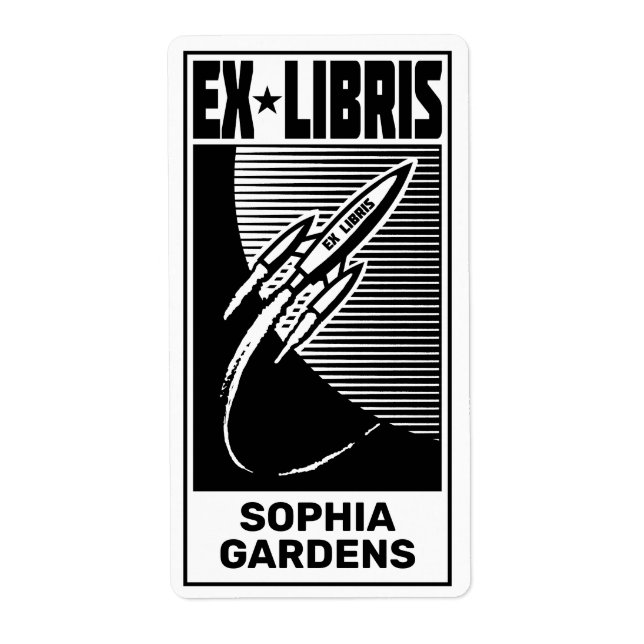 Etiqueta Era Espacial Ex Libris (Frente)