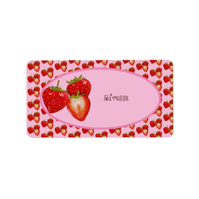 Etiqueta Erdbeeren adressaufkleber (Frente)