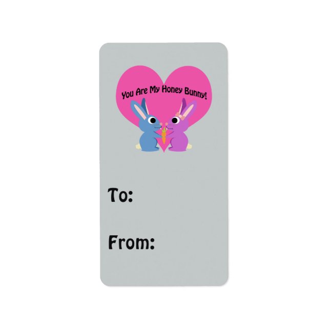 Etiqueta ¡Eres mi conejo! (Frente)