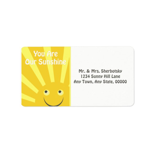 Etiqueta Eres Nuestro Sol (Frente)