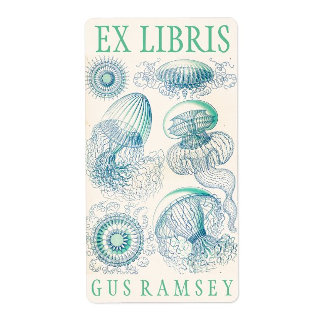 Etiqueta Ernst Haeckel Leptomedusa Bookplate (Frente)