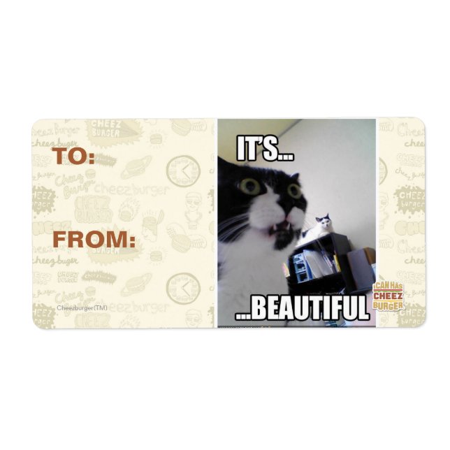 Etiqueta Es hermoso (Frente)