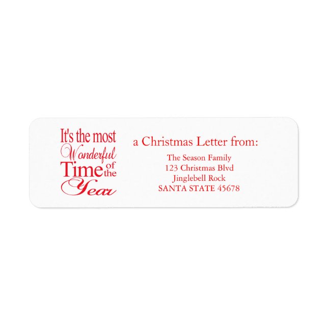 Etiqueta Es la época más maravillosa del año (Frente)