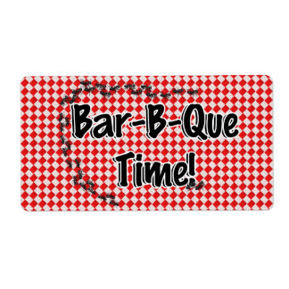 Etiqueta ¡Es la hora de la barbacoa! Ropa de tabla de verif
