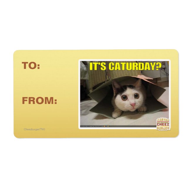 Etiqueta ¿Es sábado? (Frente)