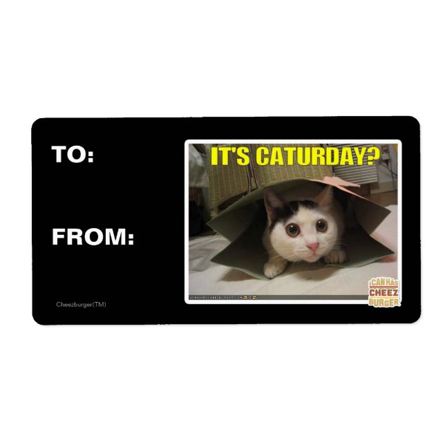 Etiqueta ¿Es sábado? (Frente)