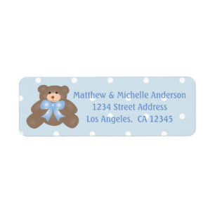 Etiqueta Es un chico lindo Teddy Bear Cub Boy Baby Shower