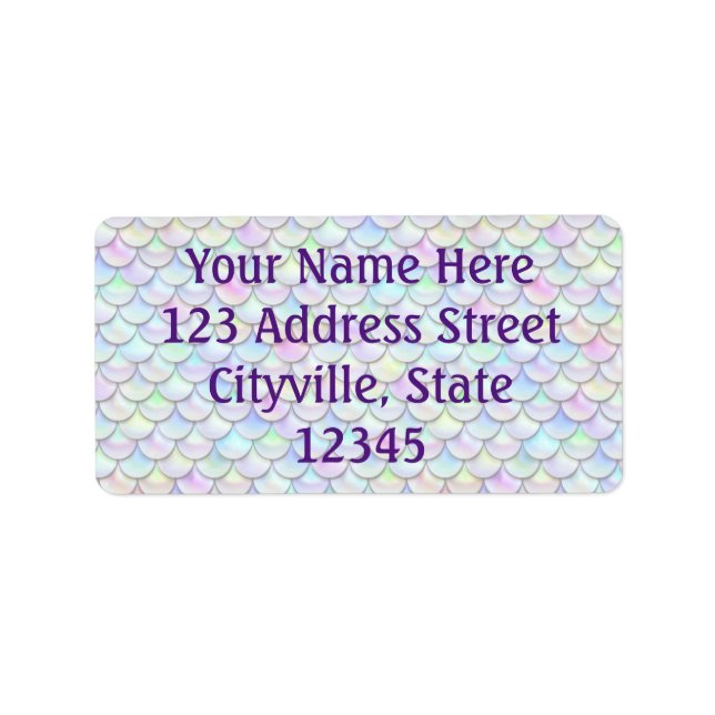 Etiqueta Escala de sirenas de burbujas arcoiris (Frente)