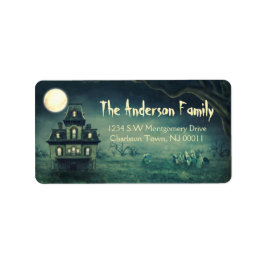 Etiqueta Escandalosa Halloween Hauned House Moon