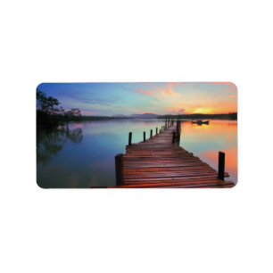 Etiqueta Escenario Sunrise Lake Jetty
