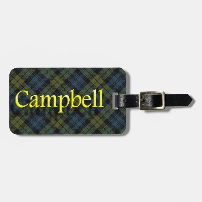 Etiqueta escocesa del equipaje de Campbell del (Frente Horizontal)