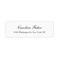 Escritura a mano clásica simple blanco simple