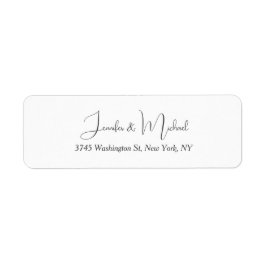 Etiqueta Escritura a mano de caligrafía Boda clásica única