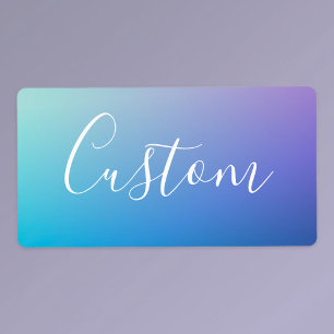 Etiqueta Escritura de guiones editable moderna Ombre colo