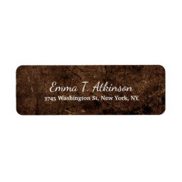 Etiqueta Escritura de manuscrito creativa marrón moderna