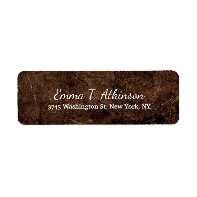 Etiqueta Escritura de manuscrito creativa marrón moderna (Frente)