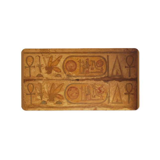 Etiqueta Escritura jeroglífica egipcia (Frente)