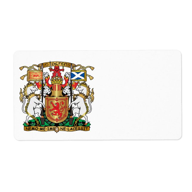 Etiqueta Escudo de armas de Escocia (Frente)