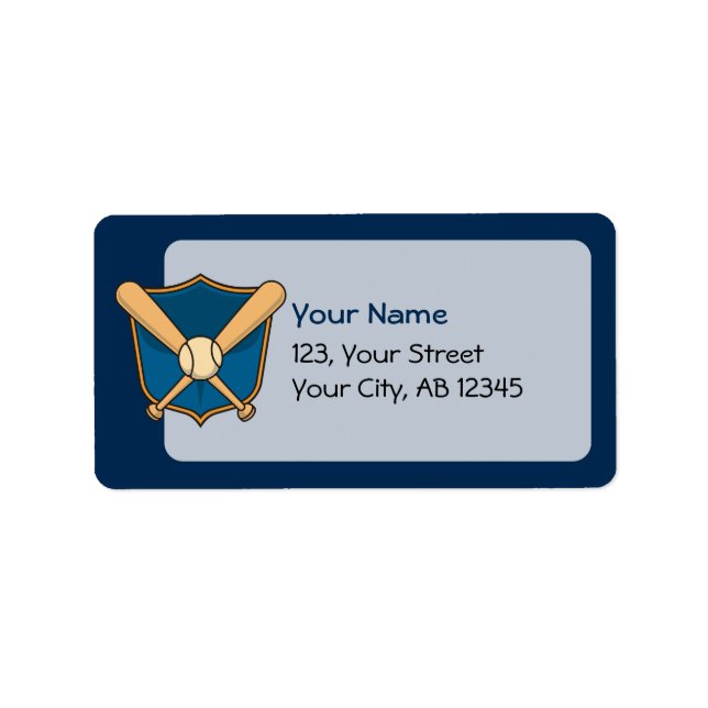 Etiqueta Escudo de béisbol (Frente)