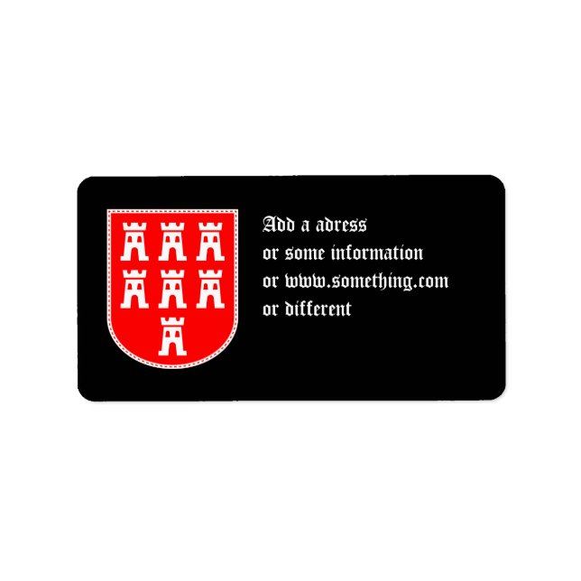 Etiqueta Escudo de los sajones de Transilvania (Frente)