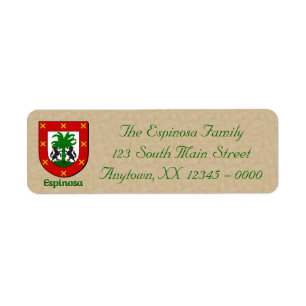 Etiqueta Escudo heráldico de Espinosa