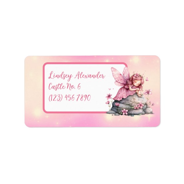 Etiqueta Escuela de Princesa Personalizada (Frente)